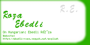 roza ebedli business card